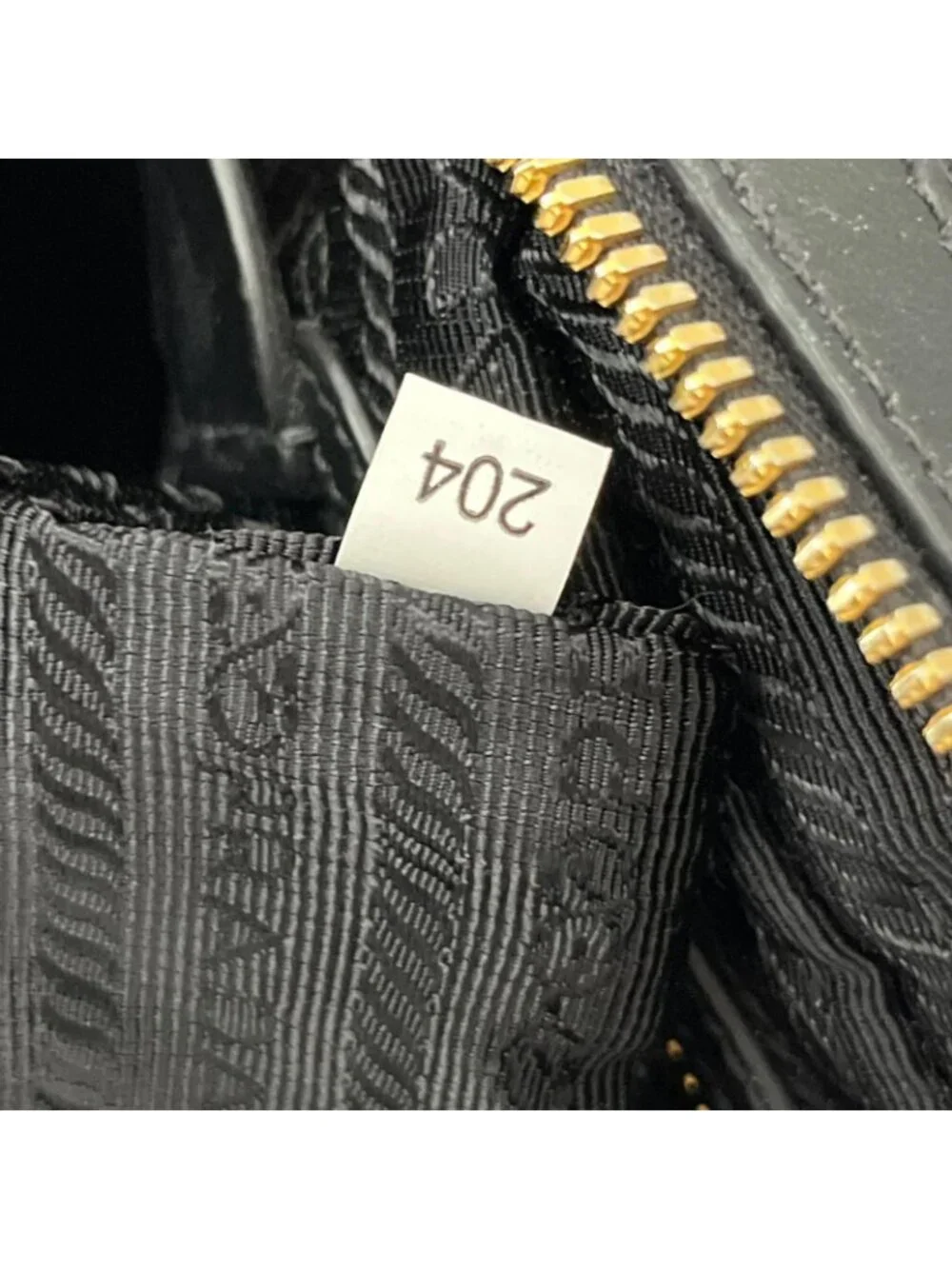 Prada Shoulder Bag Logo Jacquard Ribbon Black
